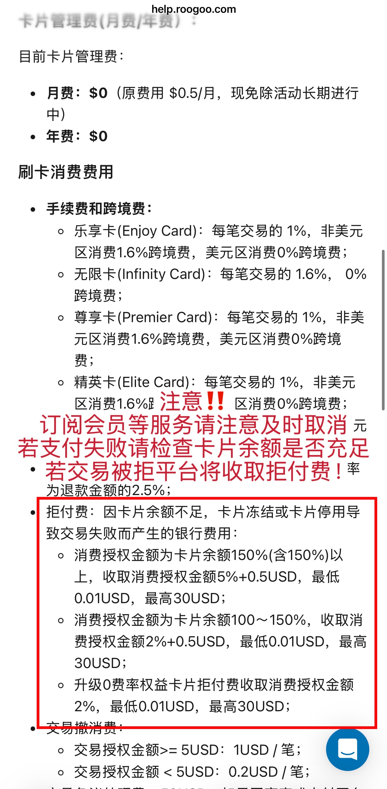 拒付提醒